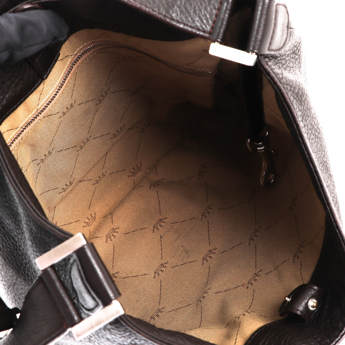 Sac bandoulière Delvaux Café Taurillon Crispé Louise PM
