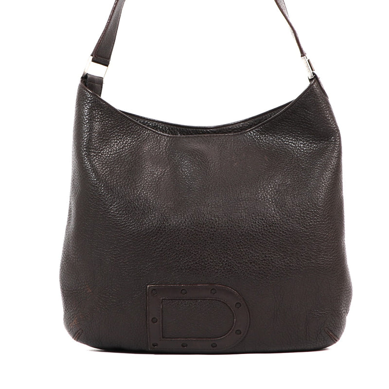 Delvaux Café Taurillon Crispé Louise PM Shoulder Bag