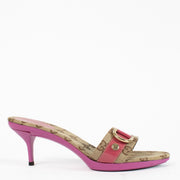 authentic preloved Gucci Pink Monogram Heels size 38,5 on Labellov.com
