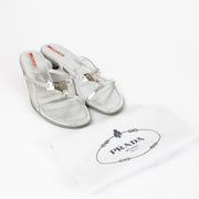 authentic preloved Prada Silver Heels - size 37,5 on Labellov.com