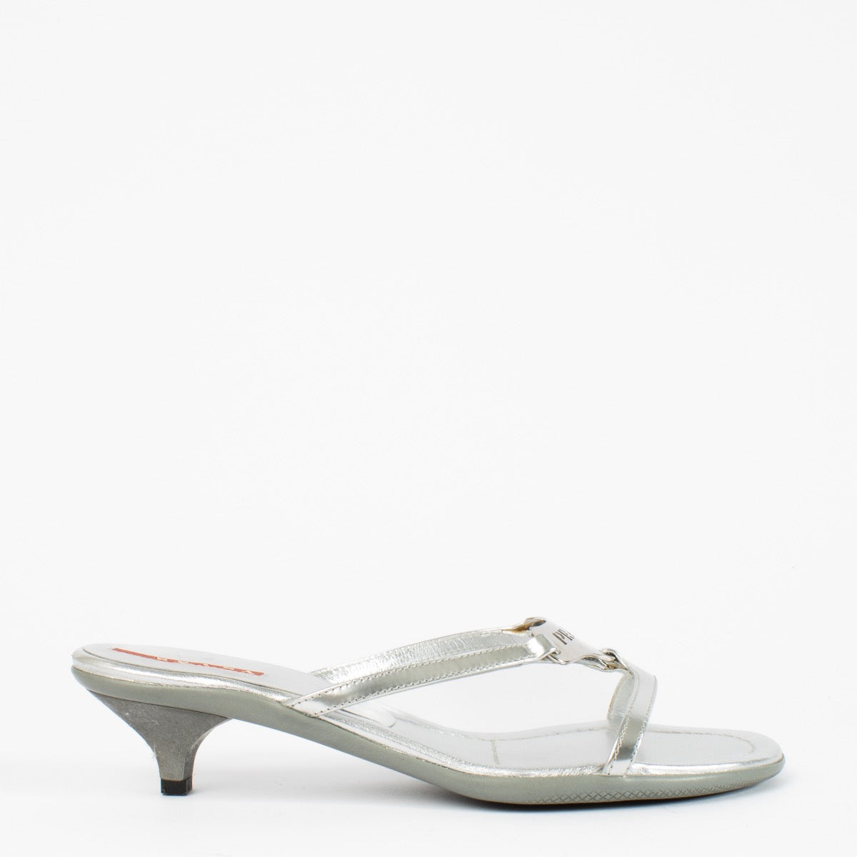 authentic preloved Prada Silver Heels - size 37,5 on Labellov.com
