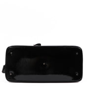 Buy an authentic second-hand Prada Black Patent Leather Spazzolato Logo Top Handle Bag in very good condition at Labellov in Antwerp.