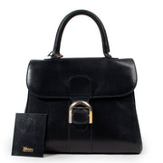 Delvaux Brillant MM Marine Blue Box Calf