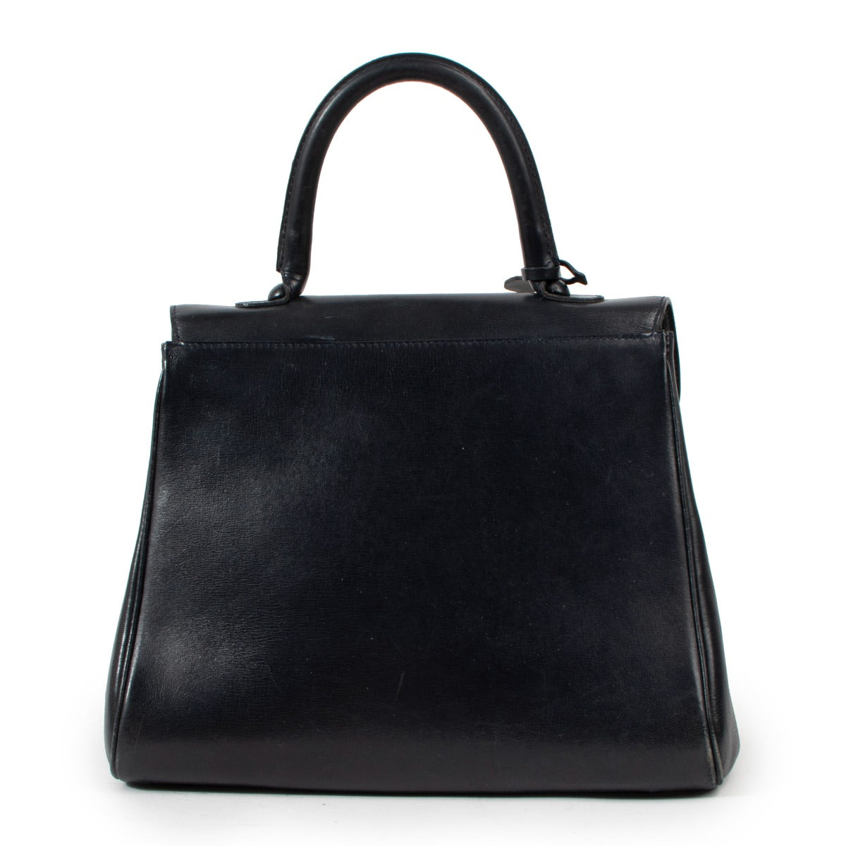 Delvaux Brillant MM Marine Blue Box Calf