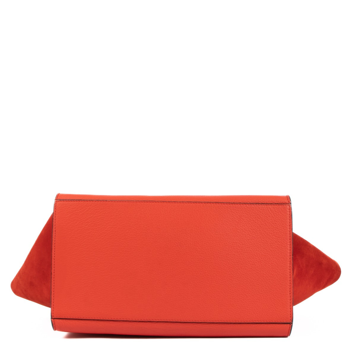 Celine Rood Kalfsleer & Suède Medium Trapeze Tas