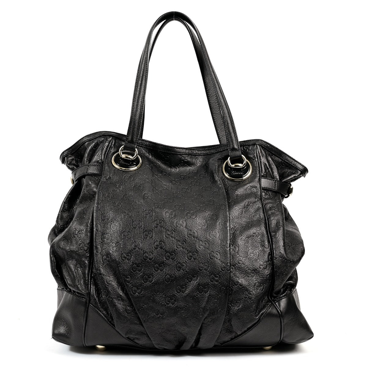 Gucci Black Guccissima Full Moon Shoulder Bag