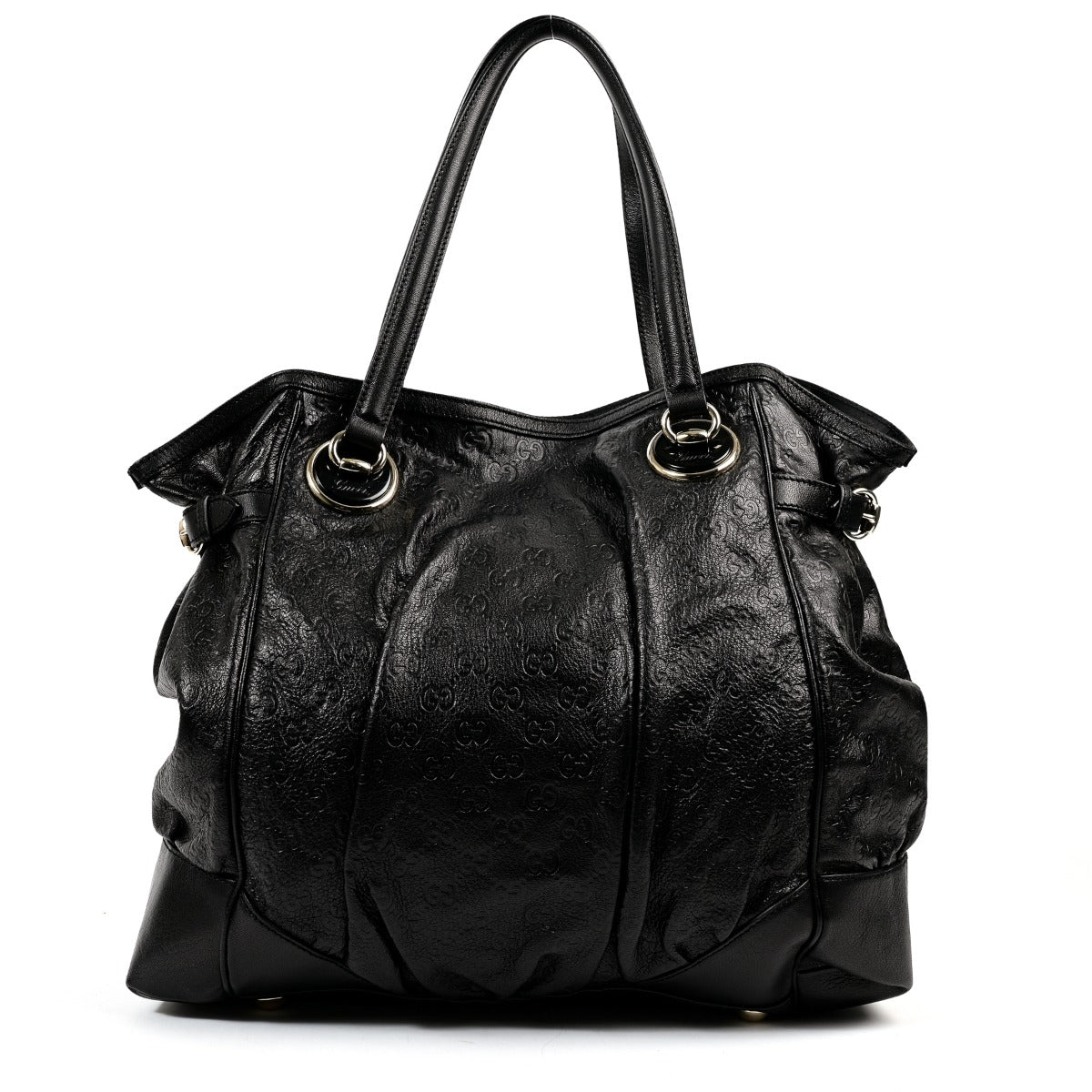 Buy an authentic Gucci Black Leather Guccissima Full Moon Shoulder Bag in good condition at Labellov Antwerp.