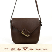 Buy a verified second-hand Delvaux Brown Leather Romeo Crossbody Bag in preloved condition at Labellov Antwerp.