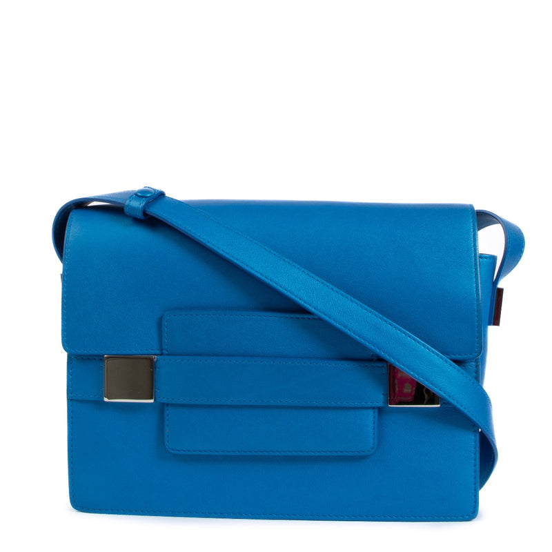 Buy an authentic second hand Delvaux Electric Blue Polo Madame Bag at Labellov