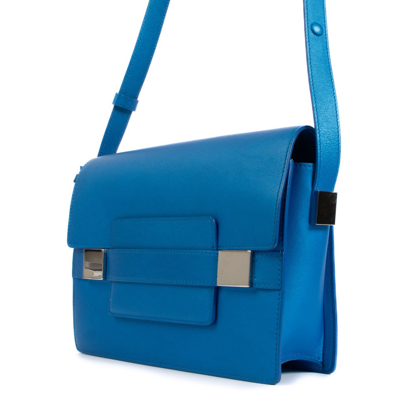 Buy an authentic second hand Delvaux Electric Blue Polo Madame Bag at Labellov