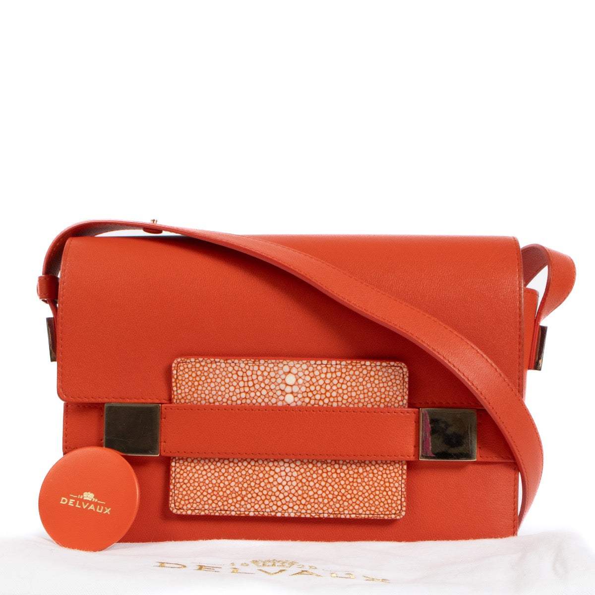 Buy an authentic second hand Delvaux Piment Polo & Galuchat Madame Shoulder Bag at Labellov