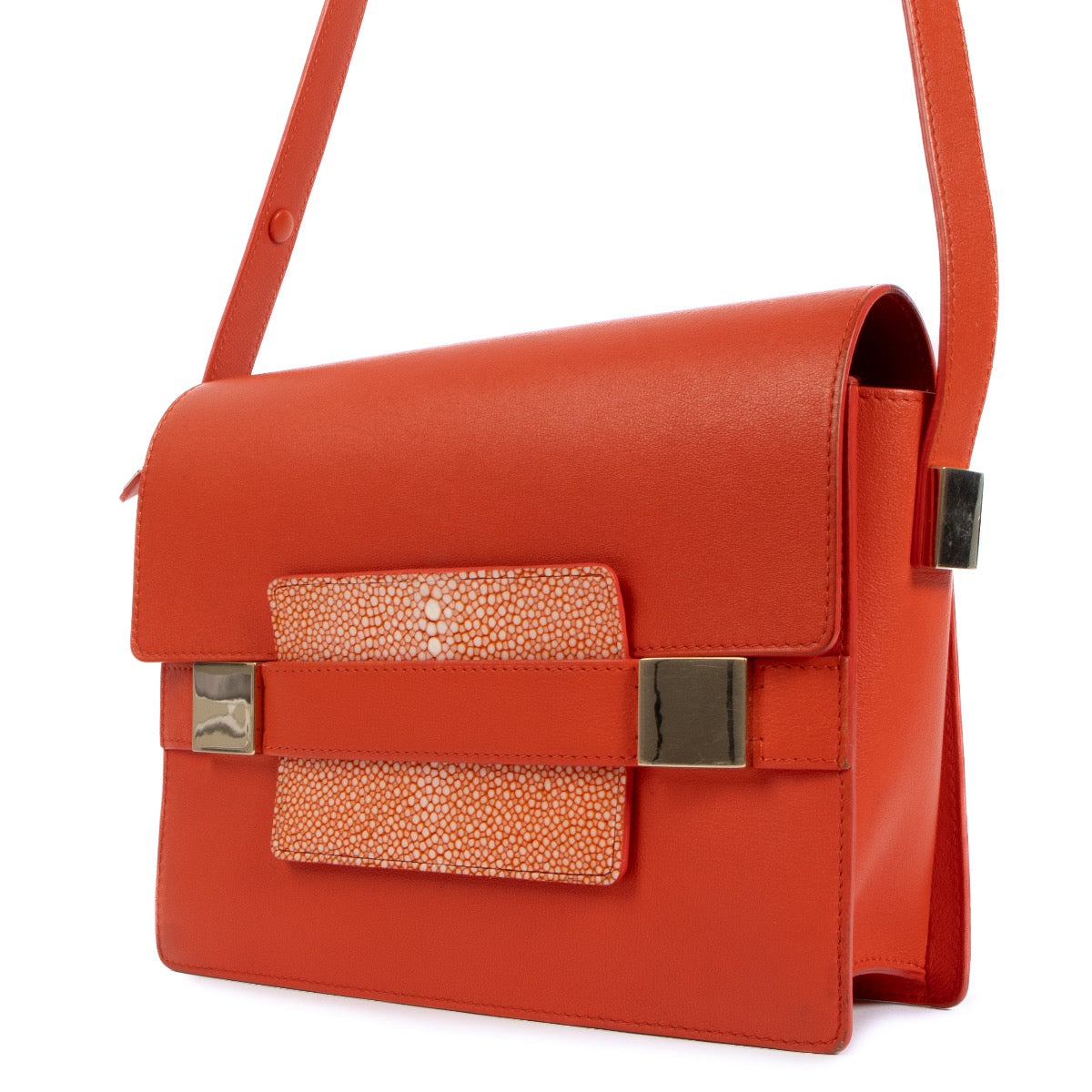 Buy an authentic second hand Delvaux Piment Polo & Galuchat Madame Shoulder Bag at Labellov