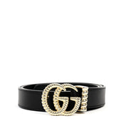 Shop safe online at Labellov in Antwerp this 100% authentic second hand Gucci Black Leather GG belt - size 80