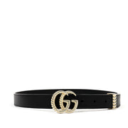 Shop safe online at Labellov in Antwerp this 100% authentic second hand Gucci Black Leather GG belt - size 80