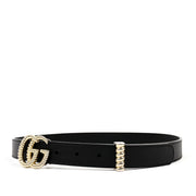 Shop safe online at Labellov in Antwerp this 100% authentic second hand Gucci Black Leather GG belt - size 80