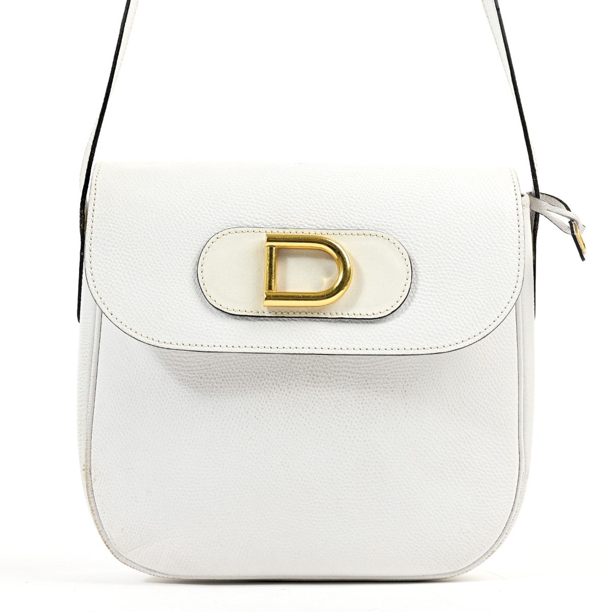 Delvaux Vintage White Leather Crossbody Bag