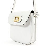 Delvaux Vintage White Leather Crossbody Bag