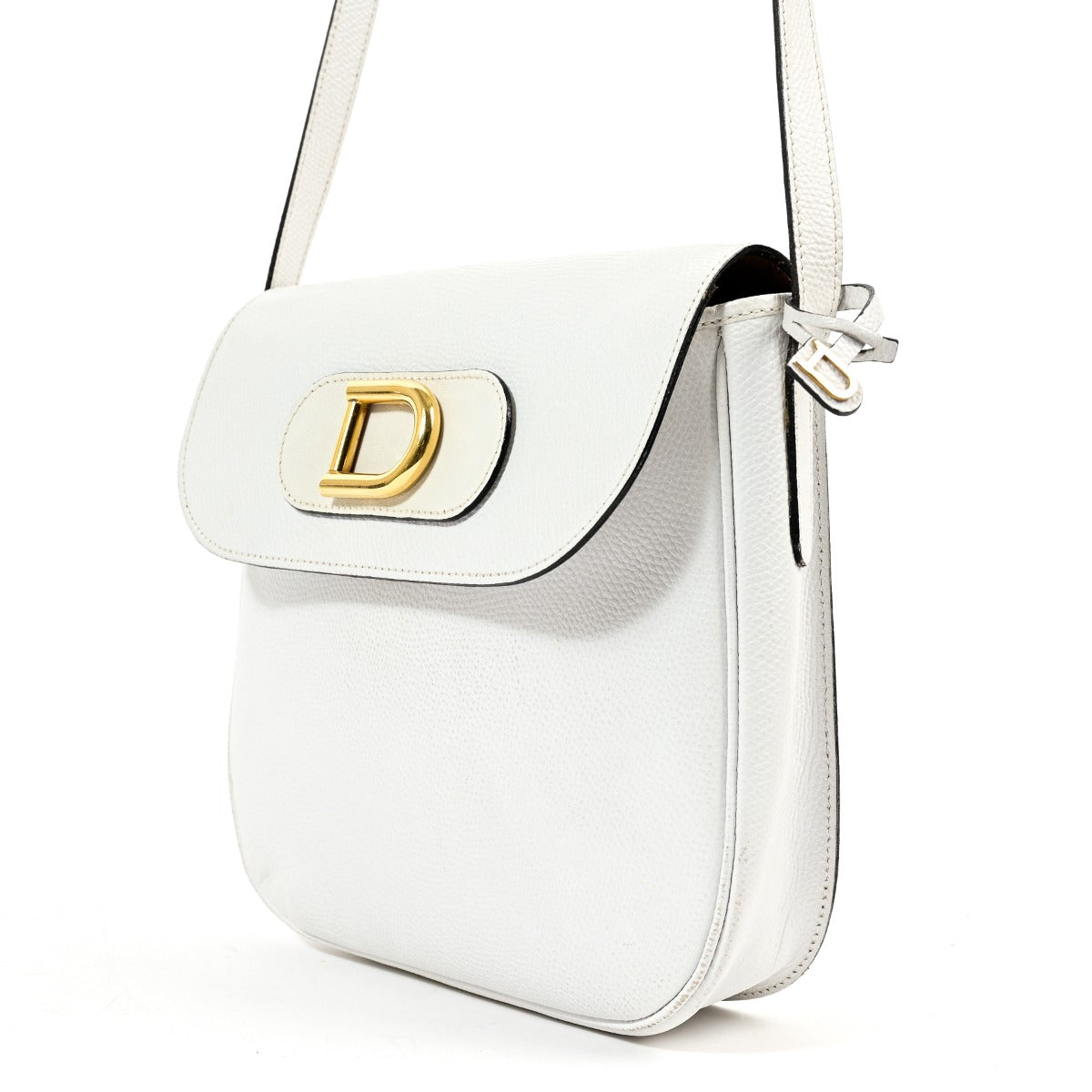 Delvaux Vintage White Leather Crossbody Bag
