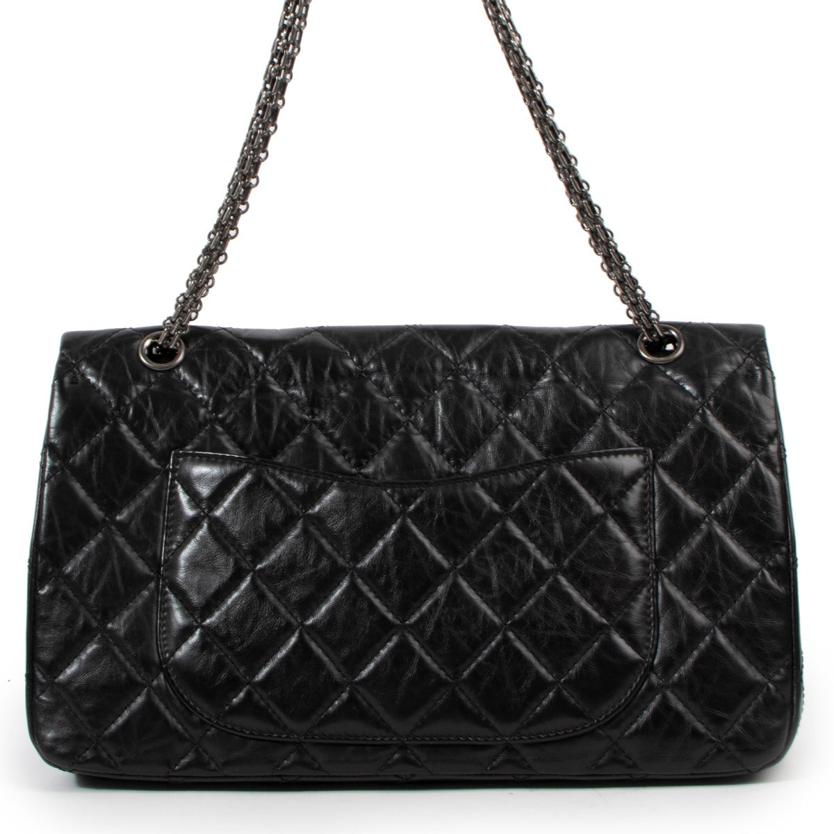 Sac Chanel Maxi 2.55 en cuir de veau vieilli noir
