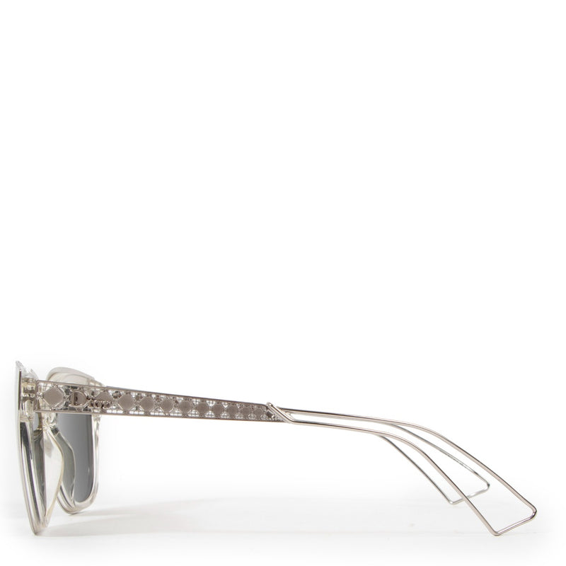 Christian Dior Dioramal Silver Metal Squared Sunglasses
