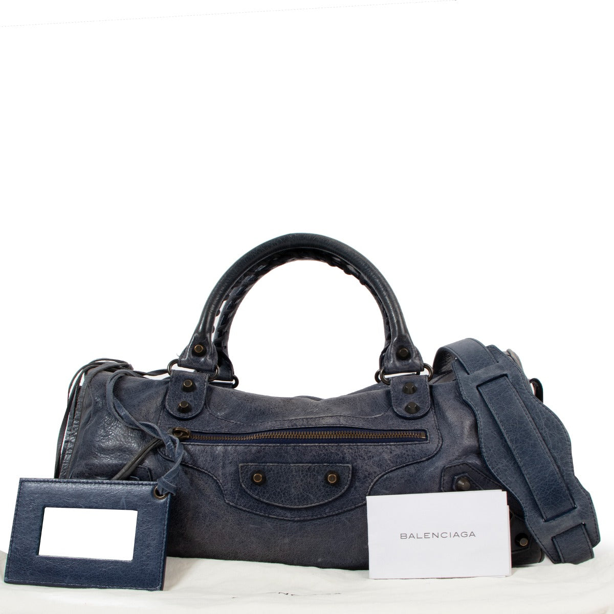 Balenciaga Jacinthe Lambskin Leather Classic Twiggy Top Handle Bag