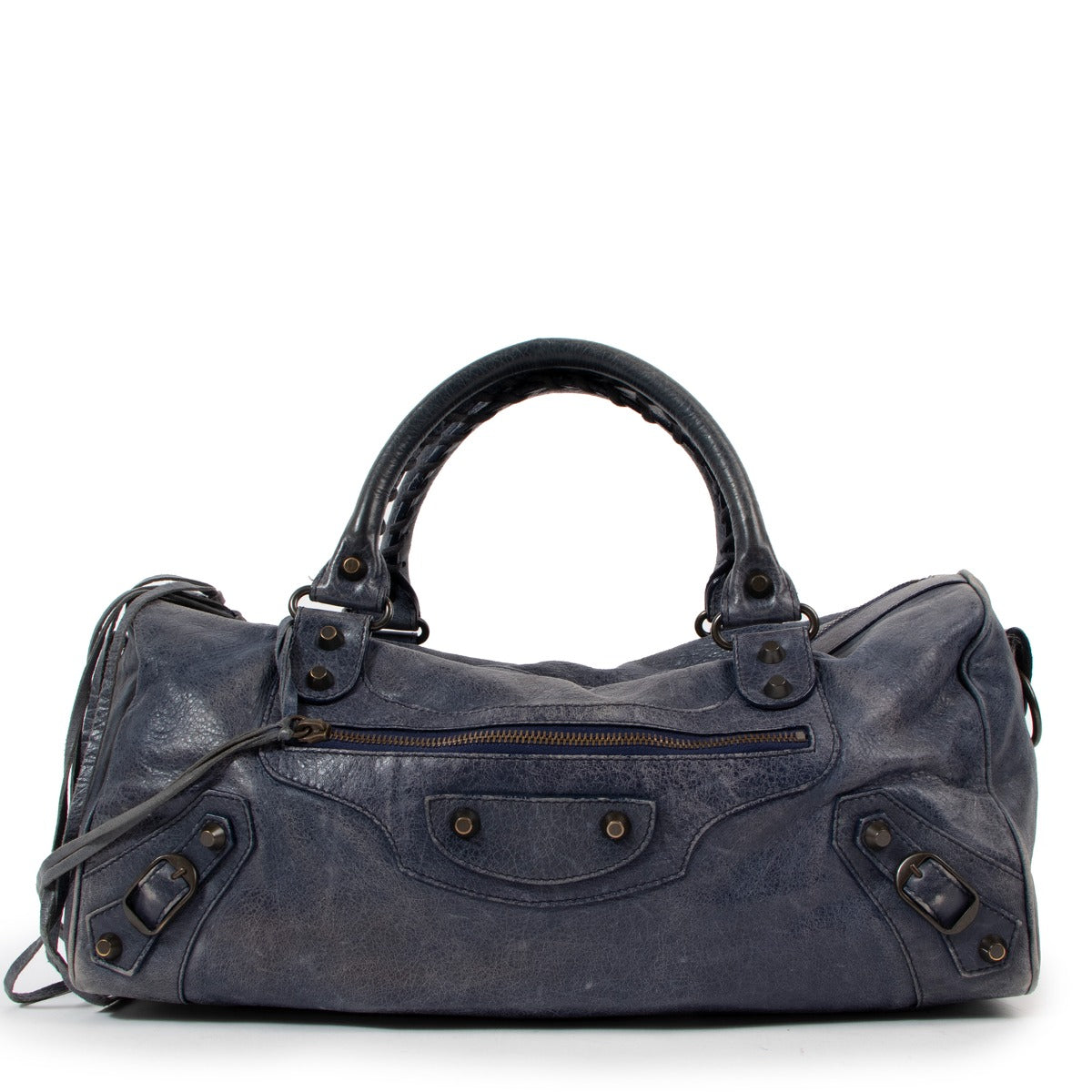 Balenciaga Jacinthe Lambskin Leather Classic Twiggy Top Handle Bag