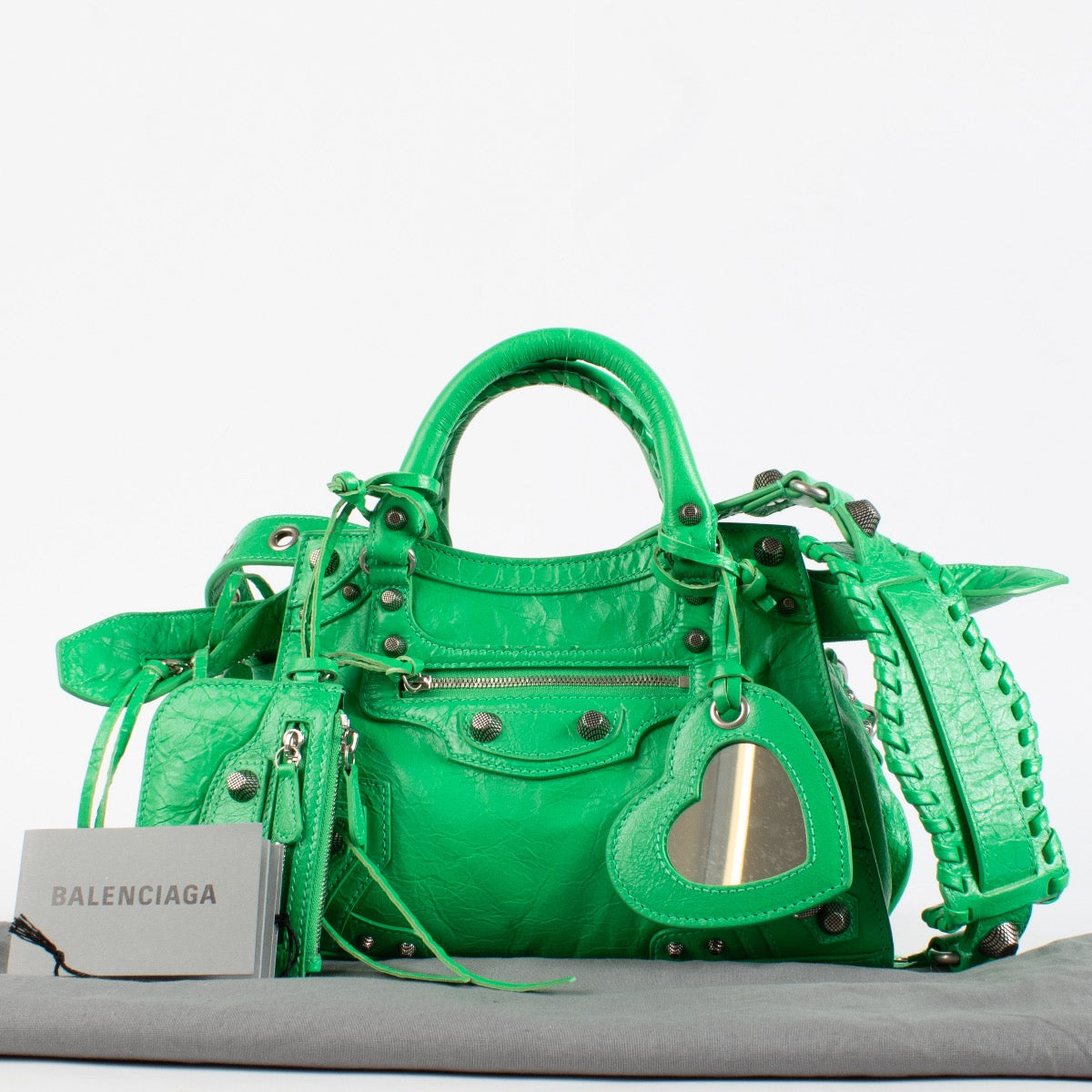 Authentic Preloved Balenciaga Green Neo Cagole XS Bag on Labellov.com