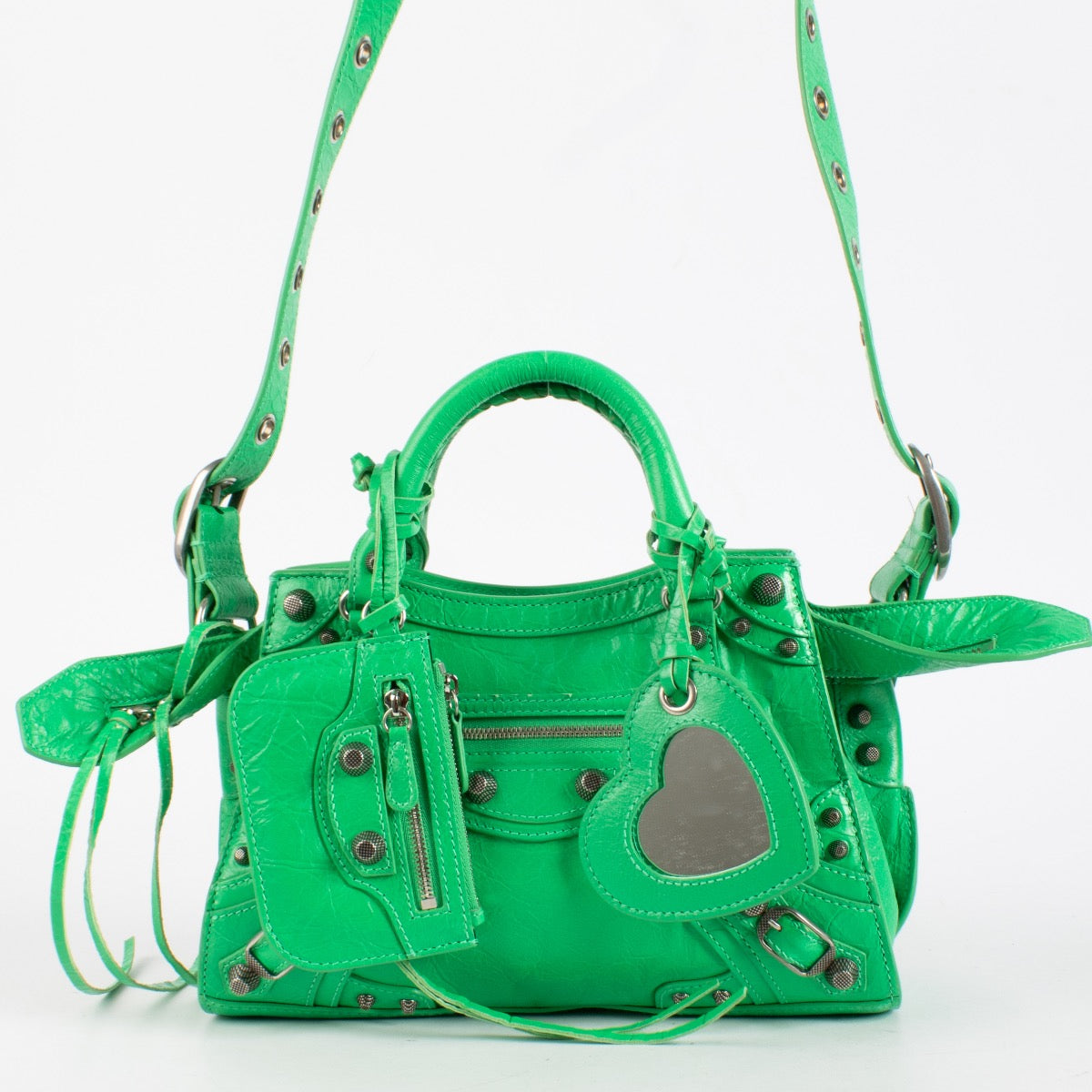 Authentic Preloved Balenciaga Green Neo Cagole XS Bag on Labellov.com