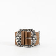 Authentic Preloved Bottega Veneta Brown Western Wide Belt - Size 75 on Labellov.com