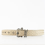 Authentic Preloved Bottega Veneta Beige Belt - Size 80 on labellov.com