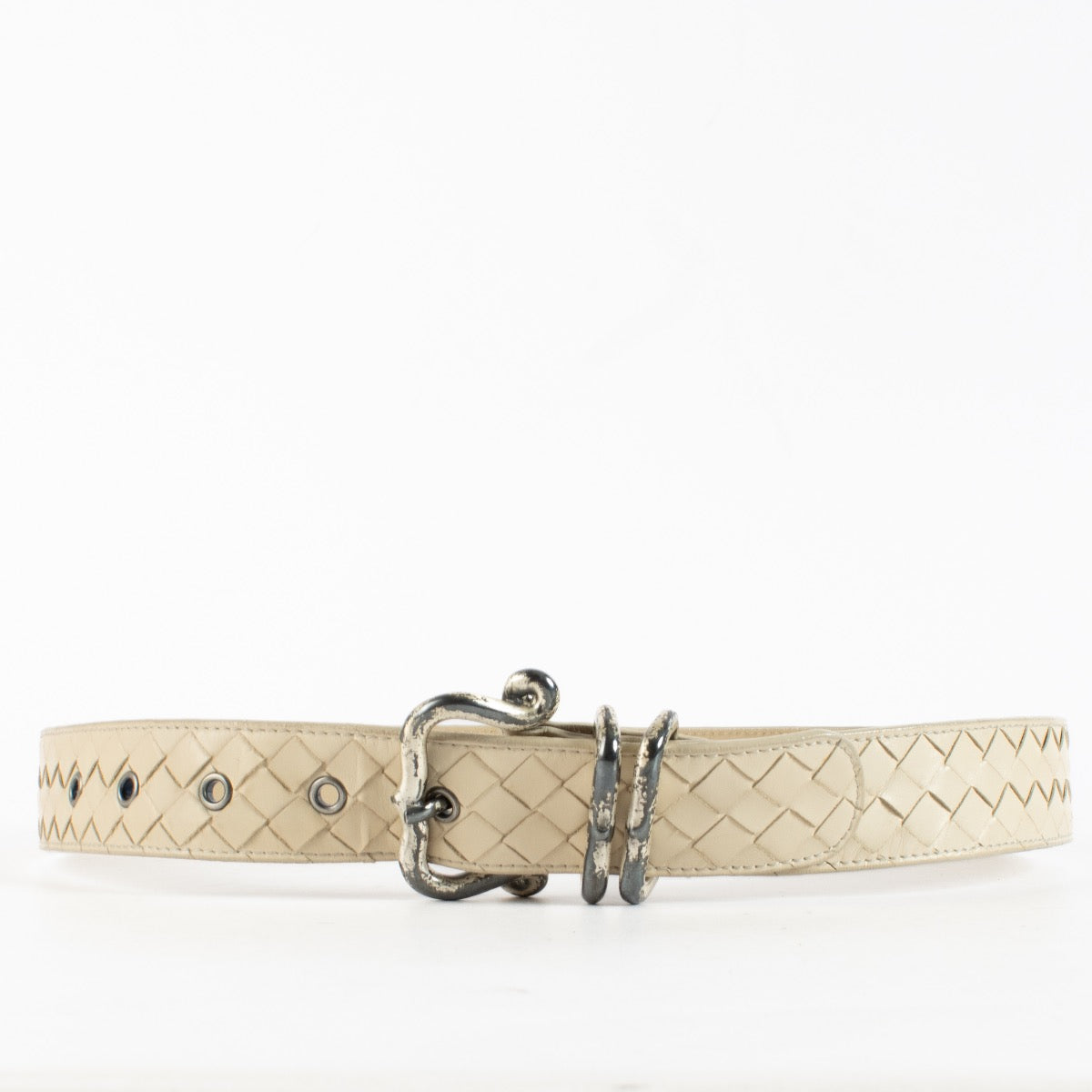 Authentic Preloved Bottega Veneta Beige Belt - Size 80 on labellov.com