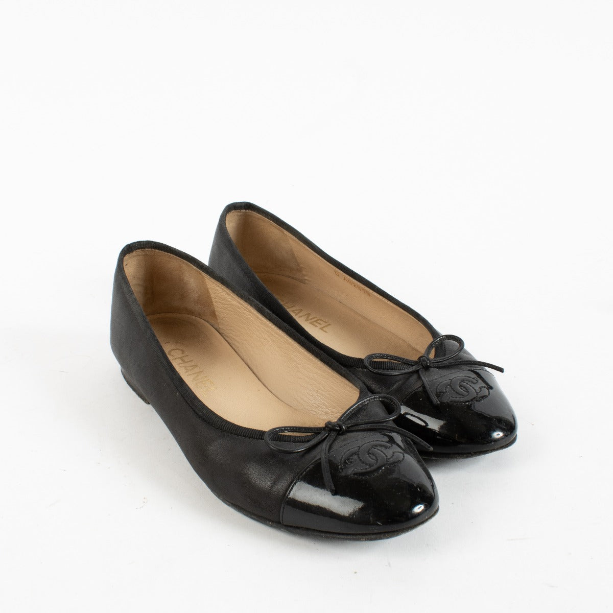 Chanel Black Ballerina Flats - Size 38.5