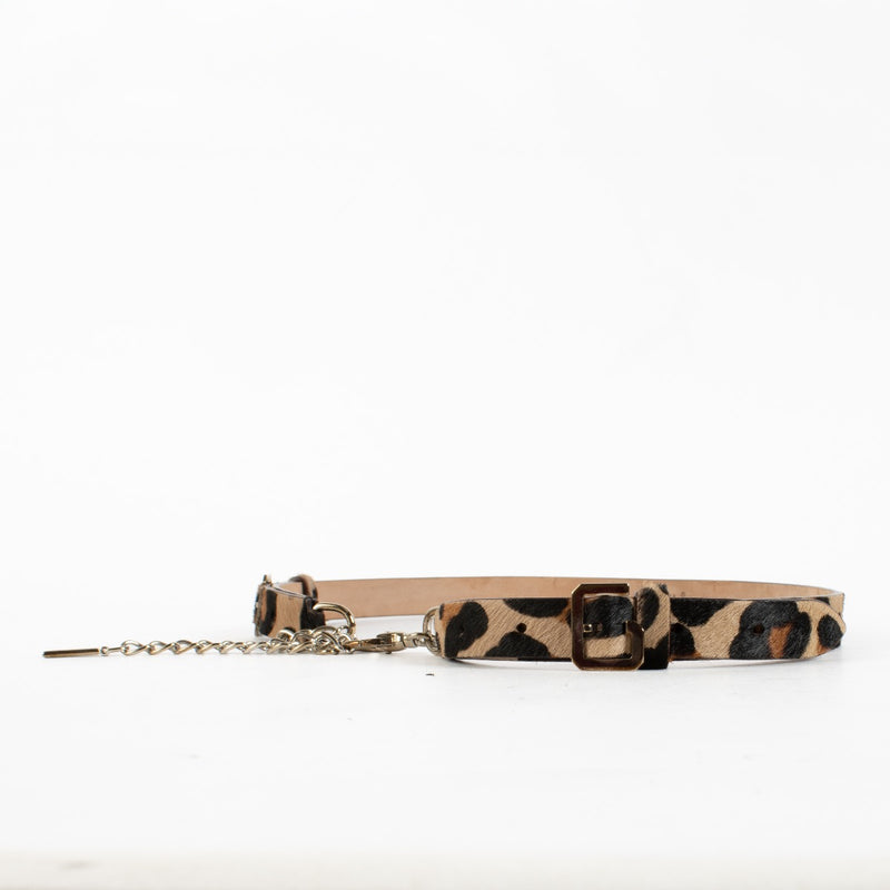 Authentic preloved Dolce & Gabbana Leopard Pony Hair Belt - Size 85 on Labellov.com
