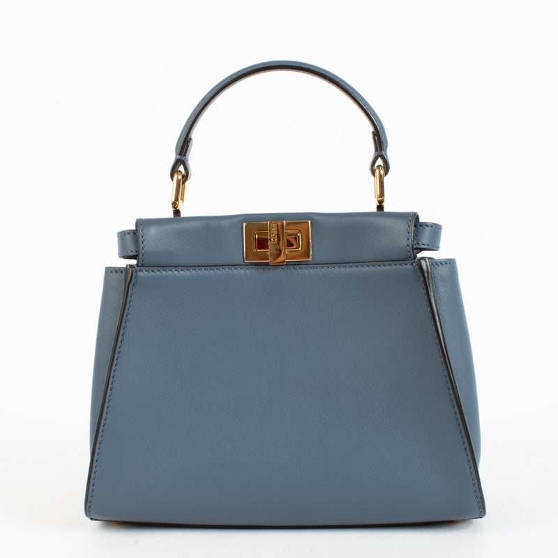 Authentic Preloved Fendi Blue Peekaboo Mini Bag on Labellov.com