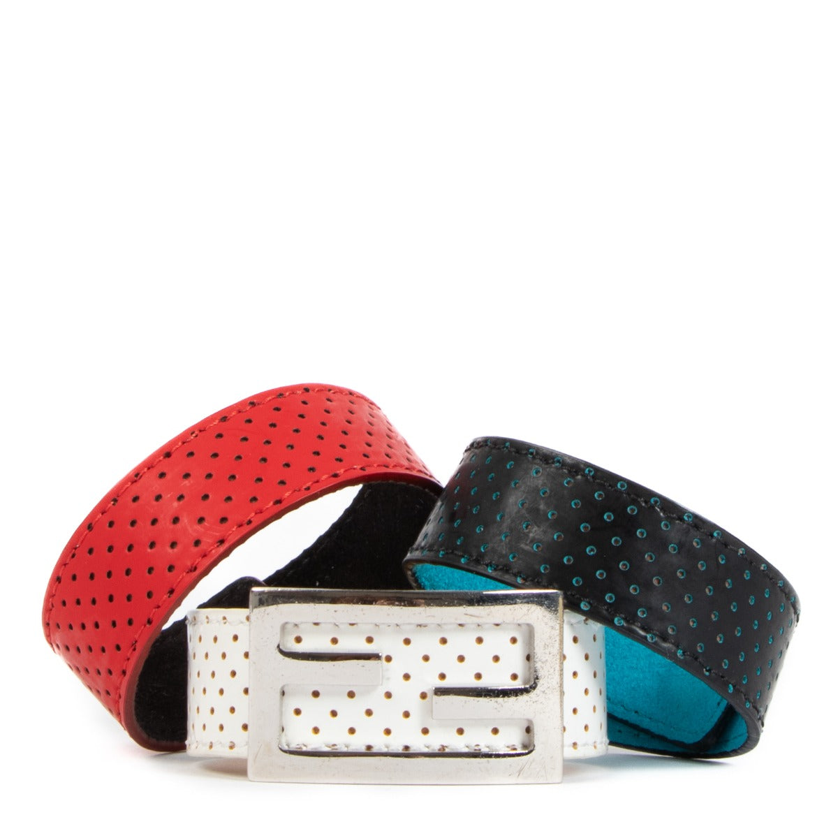 Fendi FF Interchangeable Leather Bracelet