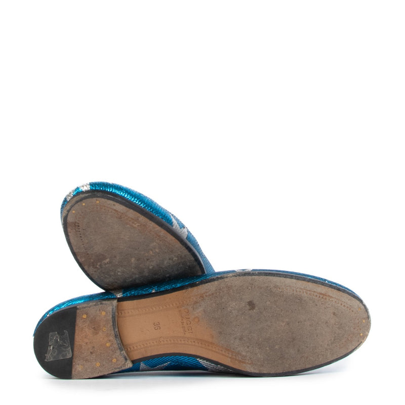 Gucci Jordaan Star Blue Loafers - Maat 36