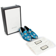 Gucci Jordaan Star Blue Loafers