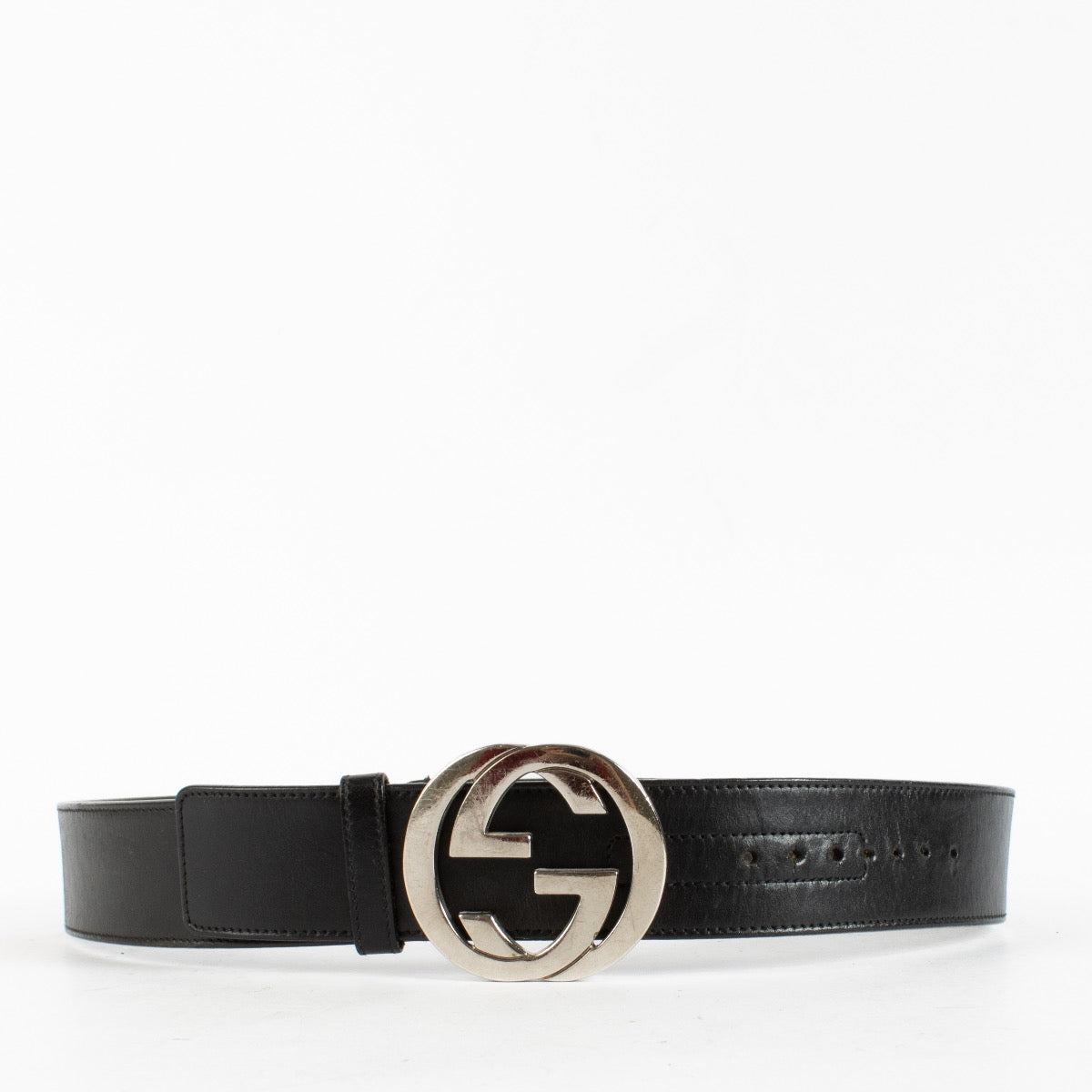 Authentic Preloved Gucci Black Interlocking GG Belt - Size 85 on Labellov.com