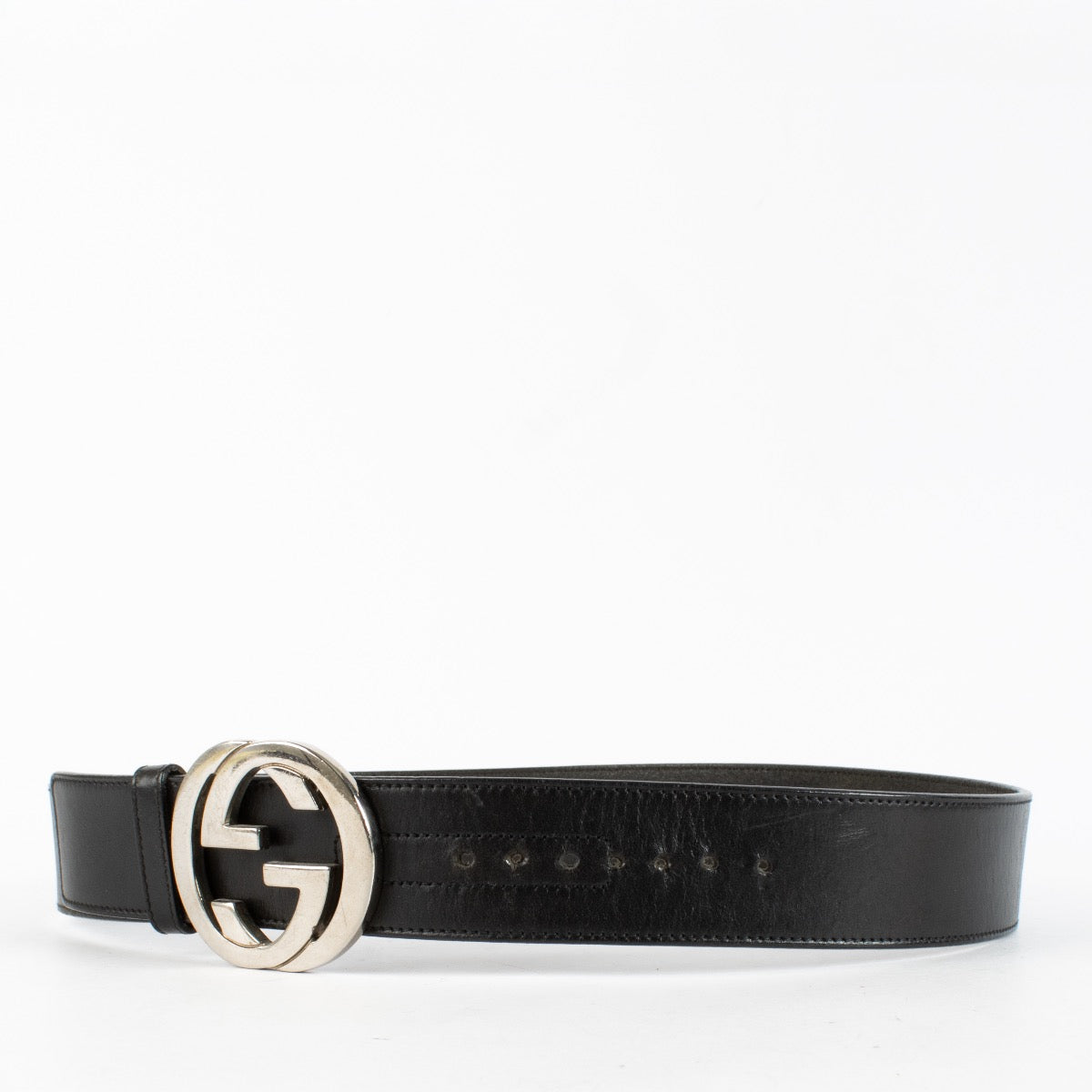 Authentic Preloved Gucci Black Interlocking GG Belt - Size 85 on Labellov.com