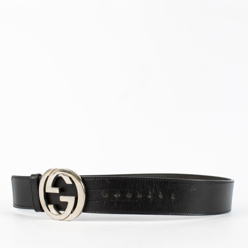 Authentic Preloved Gucci Black Interlocking GG Belt - Size 85 on Labellov.com
