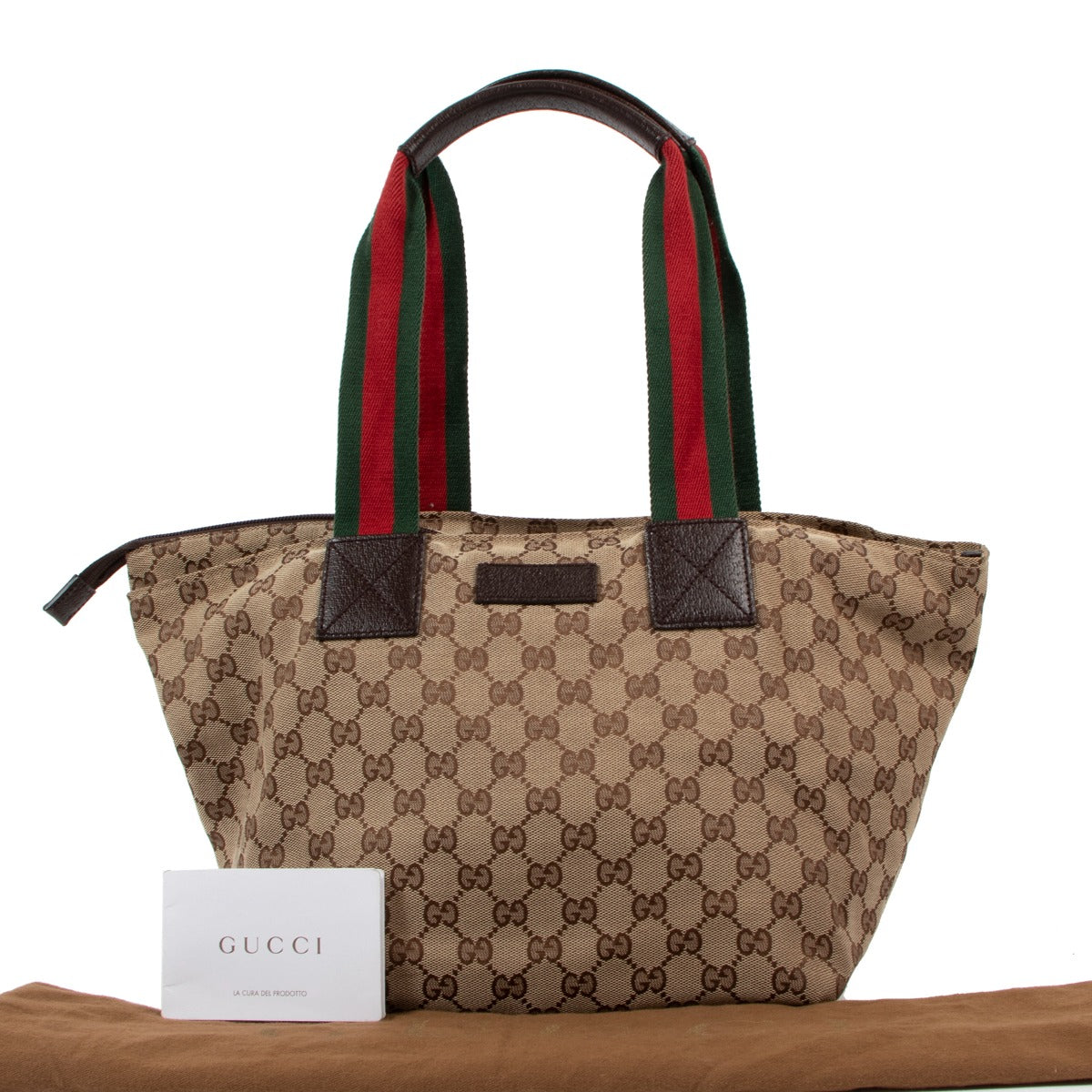 Gucci GG Canvas Sherry Line Tote Bag