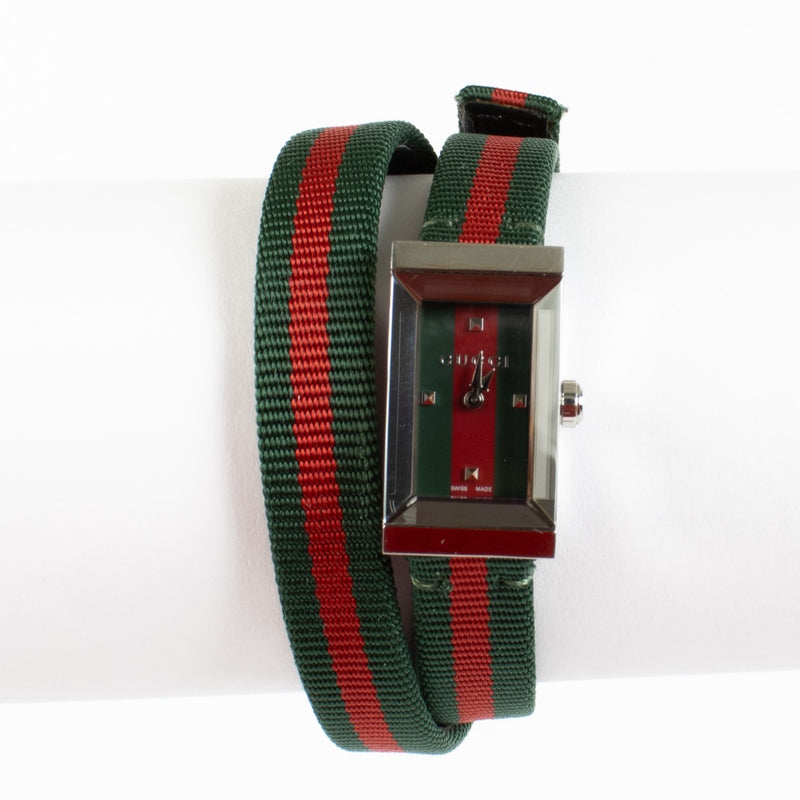 Authentic Preloved Gucci Web Double Tour Watch on Labellov.com
