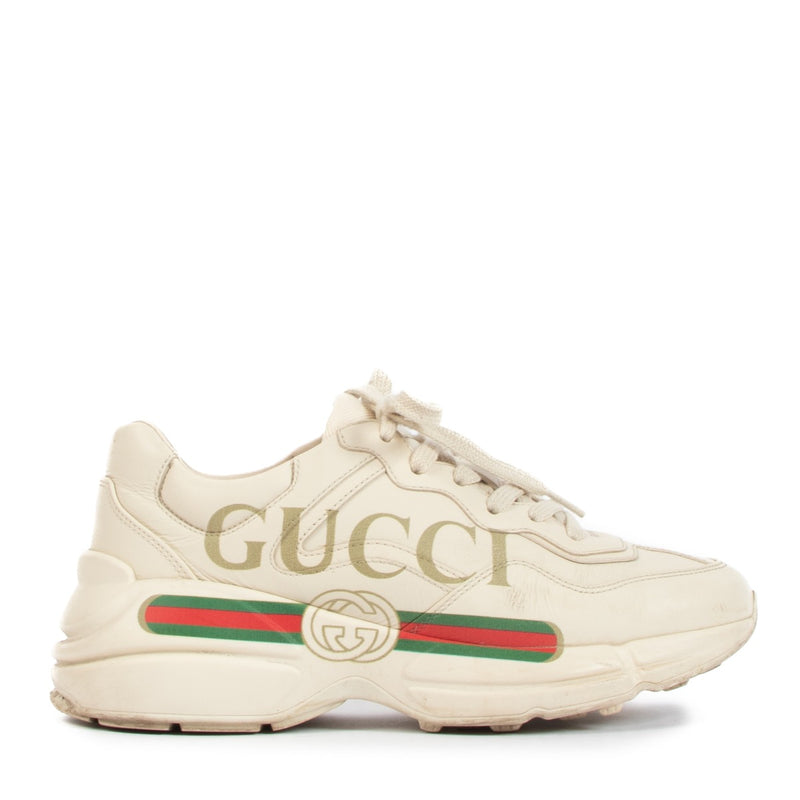 Gucci Rhyton Logo Leren Sneakers - Maat 36