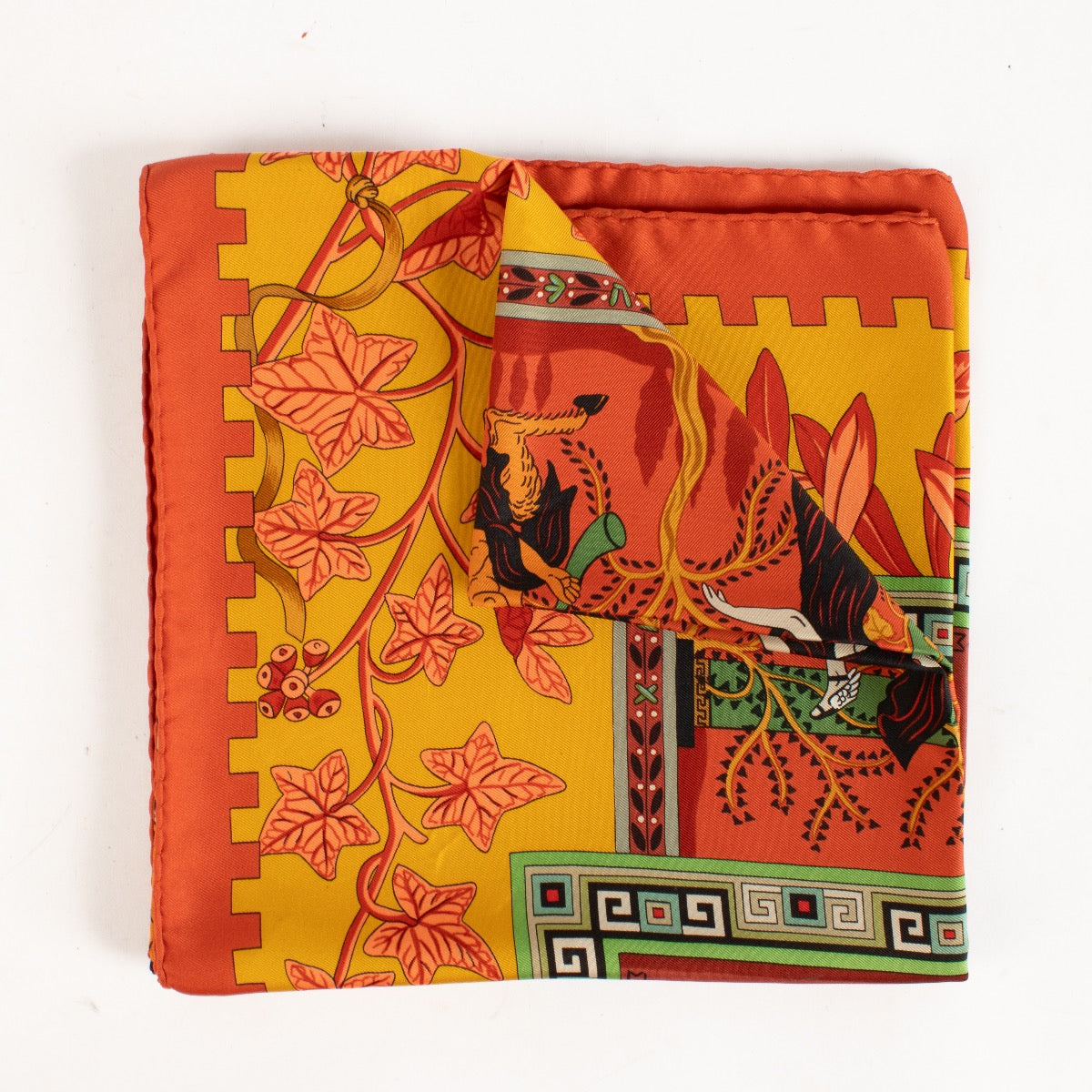 Authentic Preloved Hermès Carré 90 Musique Des Dieux Silk Scarf on Labellov.com