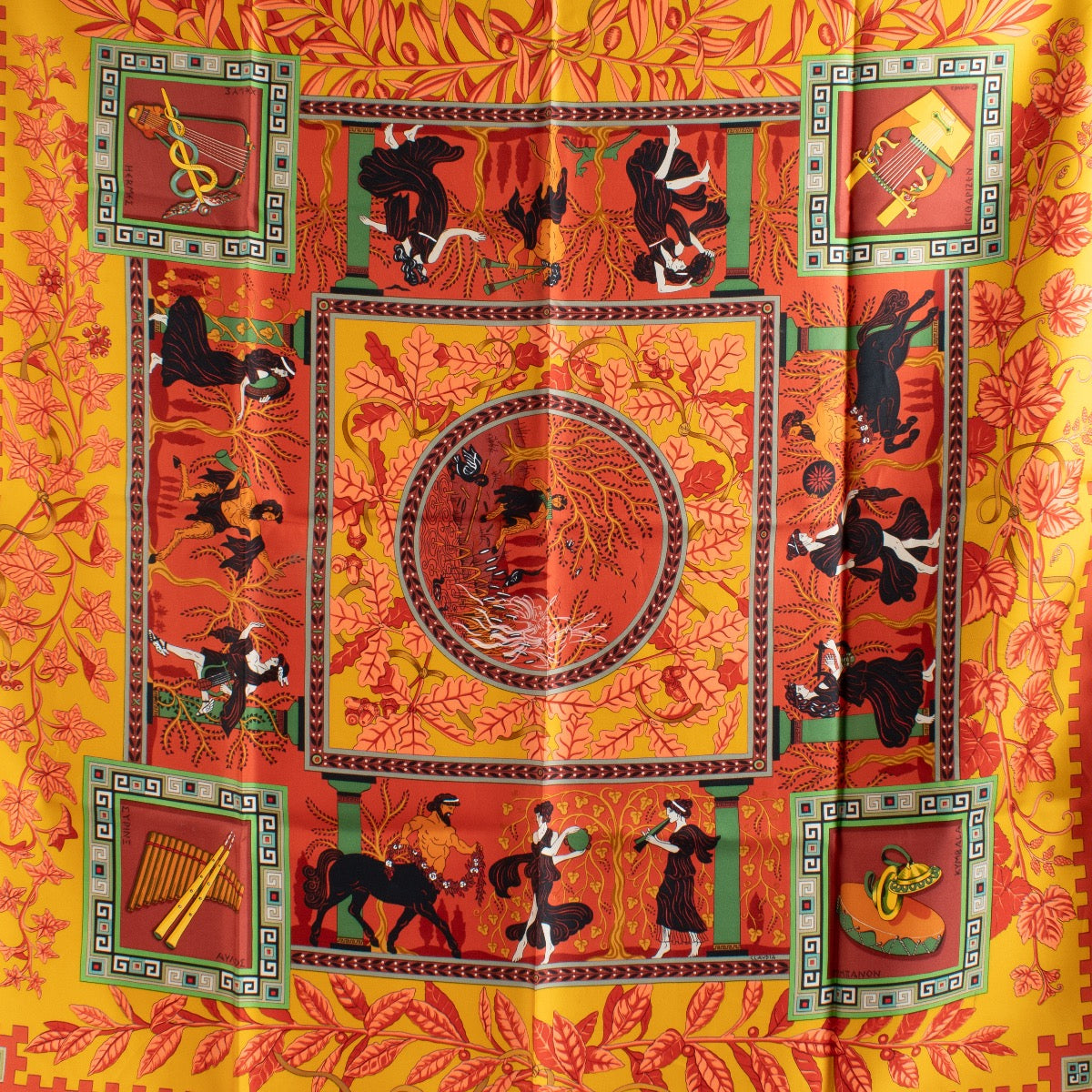 Authentic Preloved Hermès Carré 90 Musique Des Dieux Silk Scarf on Labellov.com