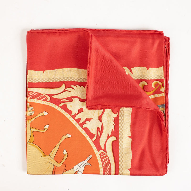 Authentic Preloved Hermès 90 Carré La Présentation Silk Scarf on labellov.com