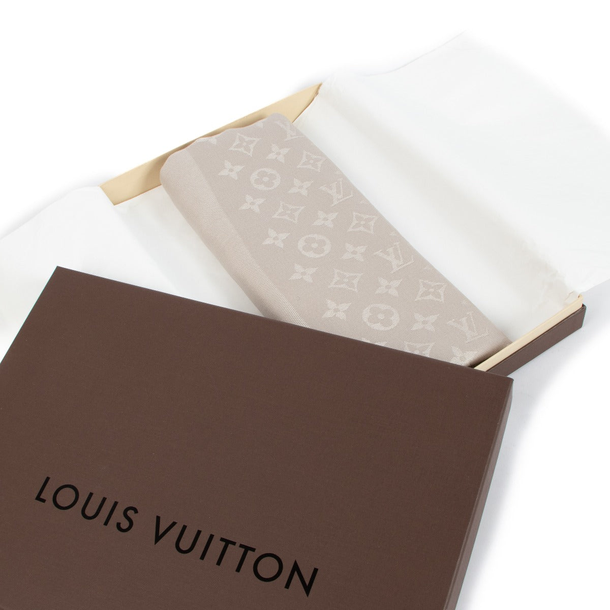 Louis Vuitton Cream Monogram Classic Shawl
