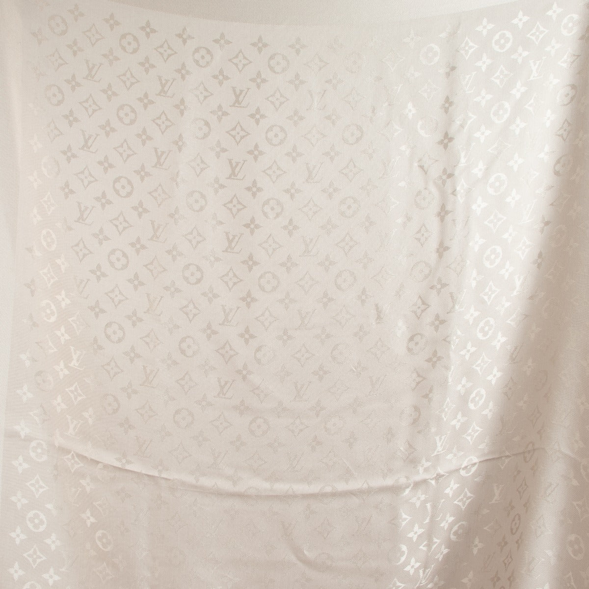 Louis Vuitton Cream Monogram Classic Shawl
