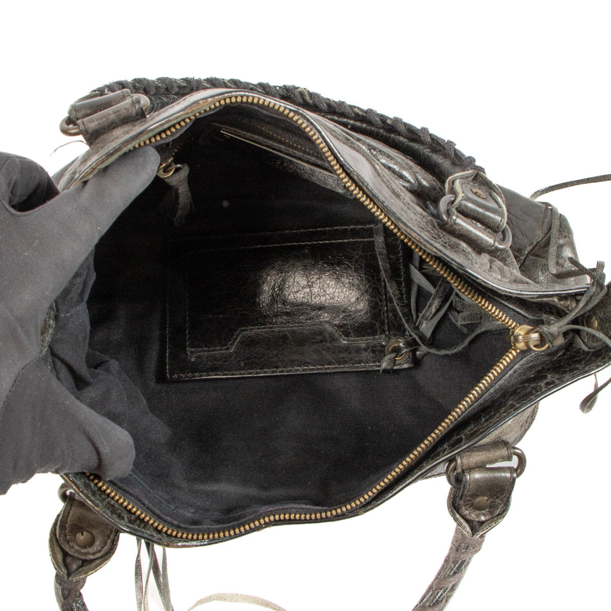 Sac Balenciaga Classic First en cuir gris