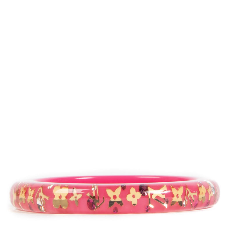 Louis Vuitton Pink Inclusion Monogram Bangle Bracelet